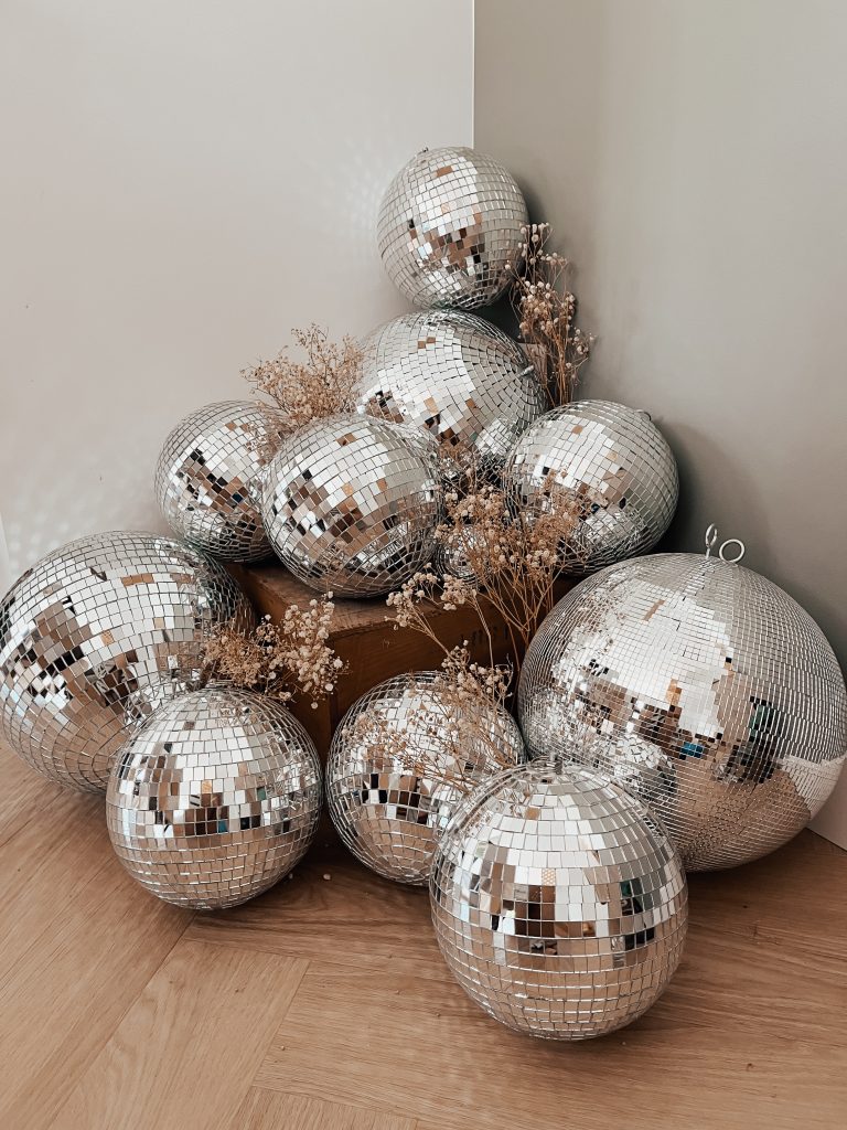 Lot De 2 Boules Disco à Facettes - Lunettes Soleil + Serre-Tête Paillettes Pour Fête