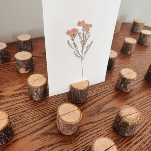 Porte-menus ronds en bois