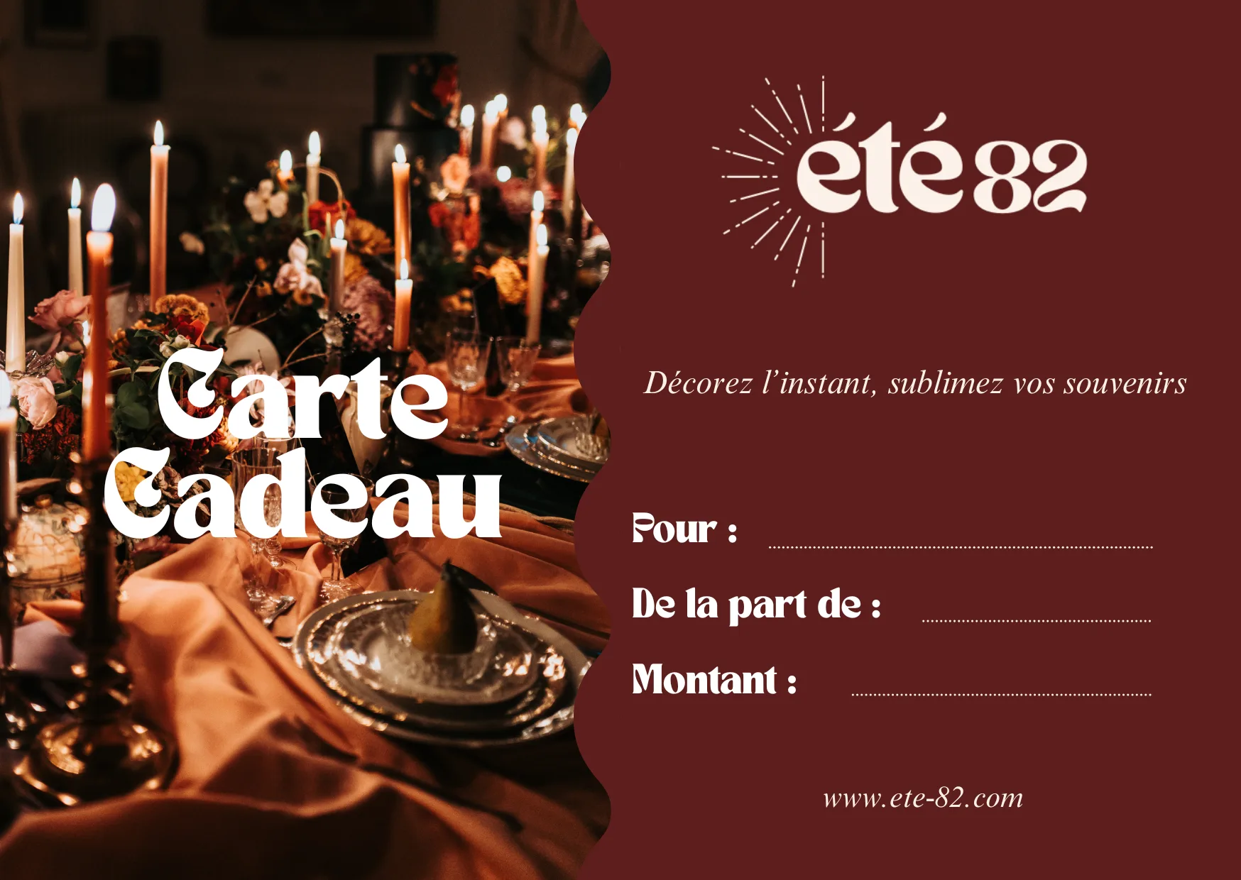 Carte cadeau - ÉTÉ 82 – Image 2